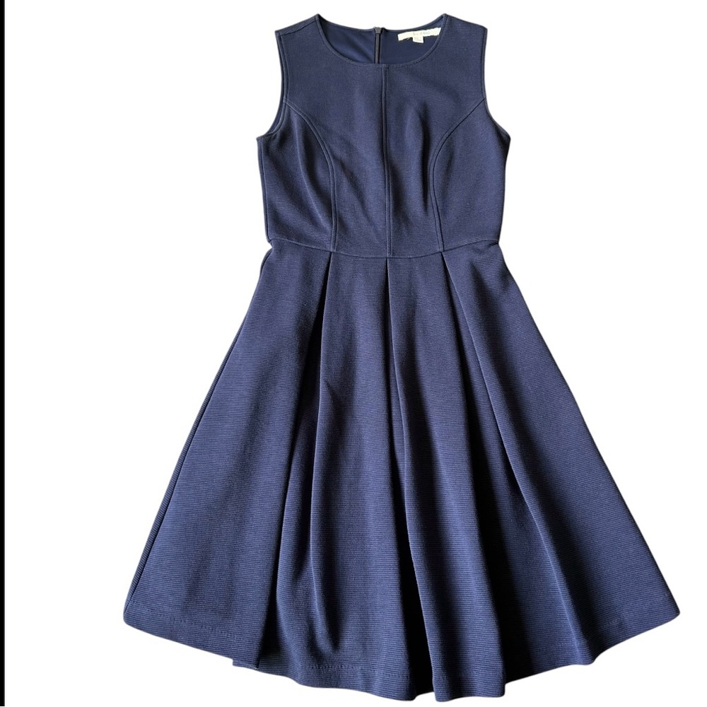 Boden Dark Blue Sleeveless Dress,‎ Size 2R fit & flare Navy Back zipper casual